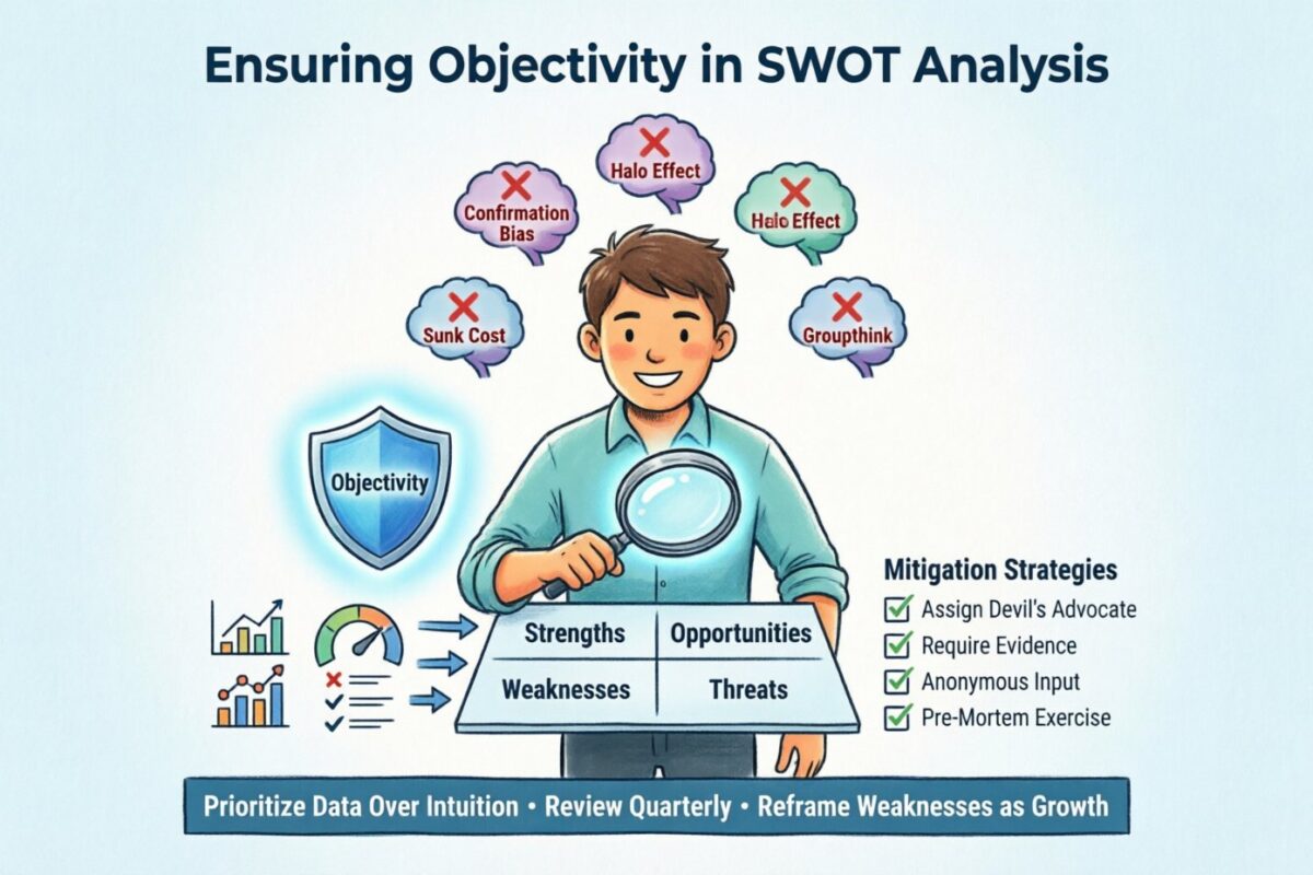SWOT-Analyse-Leitfaden: Sicherstellung von Objektivität bei persönlichen oder teambasierten SWOT-Übungen SWOT-Analyse-Leitfaden: Sicherstellung von Objektivität bei persönlichen oder teambasierten SWOT-Übungen