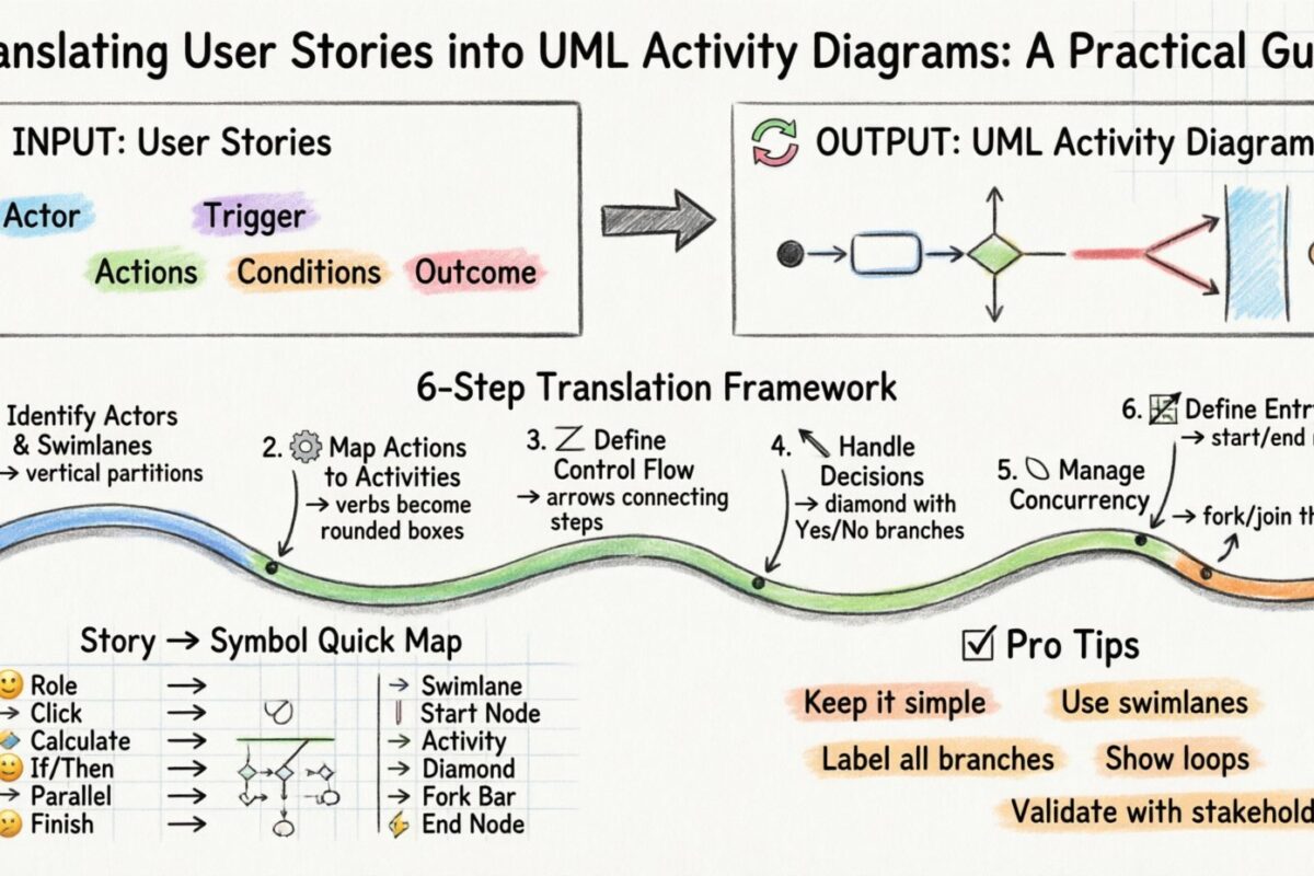 Umwandlung von Benutzerstories in UML-Aktivitätsdiagramme: Ein praktischer Leitfaden