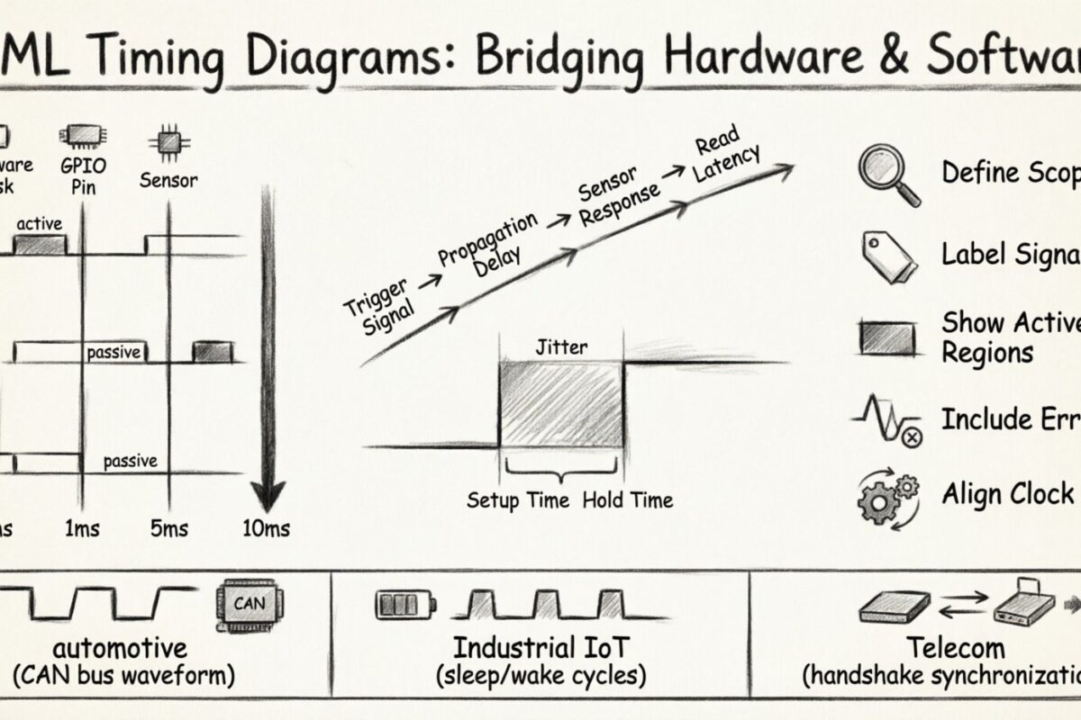UML-Zeitdiagramme in Aktion: Ein praktischer Leitfaden zur Modellierung von Hardware-Software-Schnittstellen