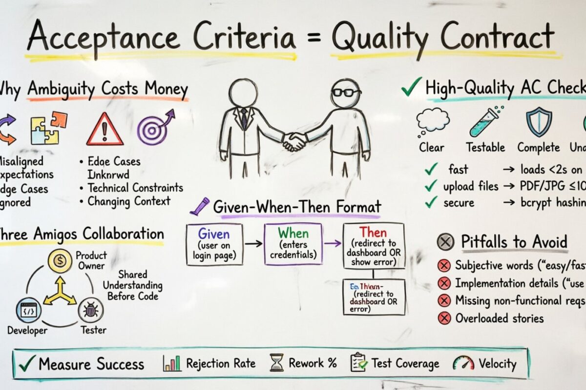 Guía Scrum: Escribir criterios de aceptación que eviten el rehacer del desarrollo