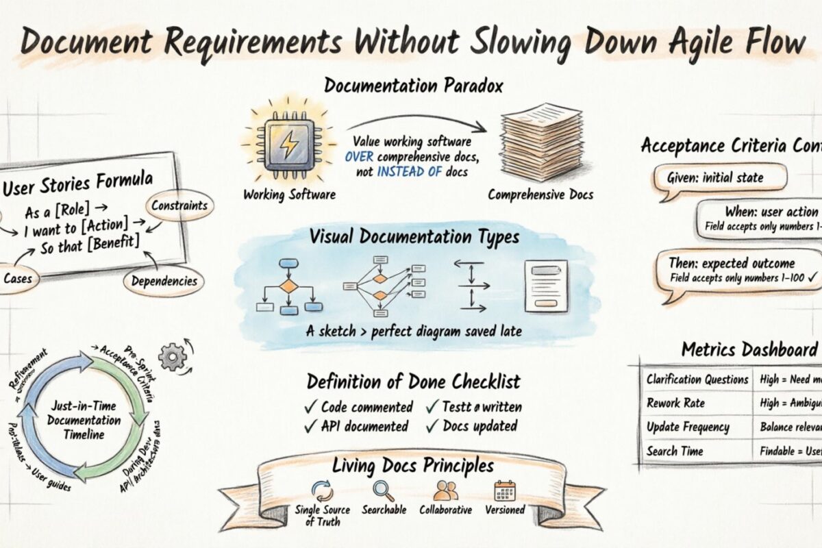 Guía Scrum: Documentar requisitos sin ralentizar el flujo Ágil