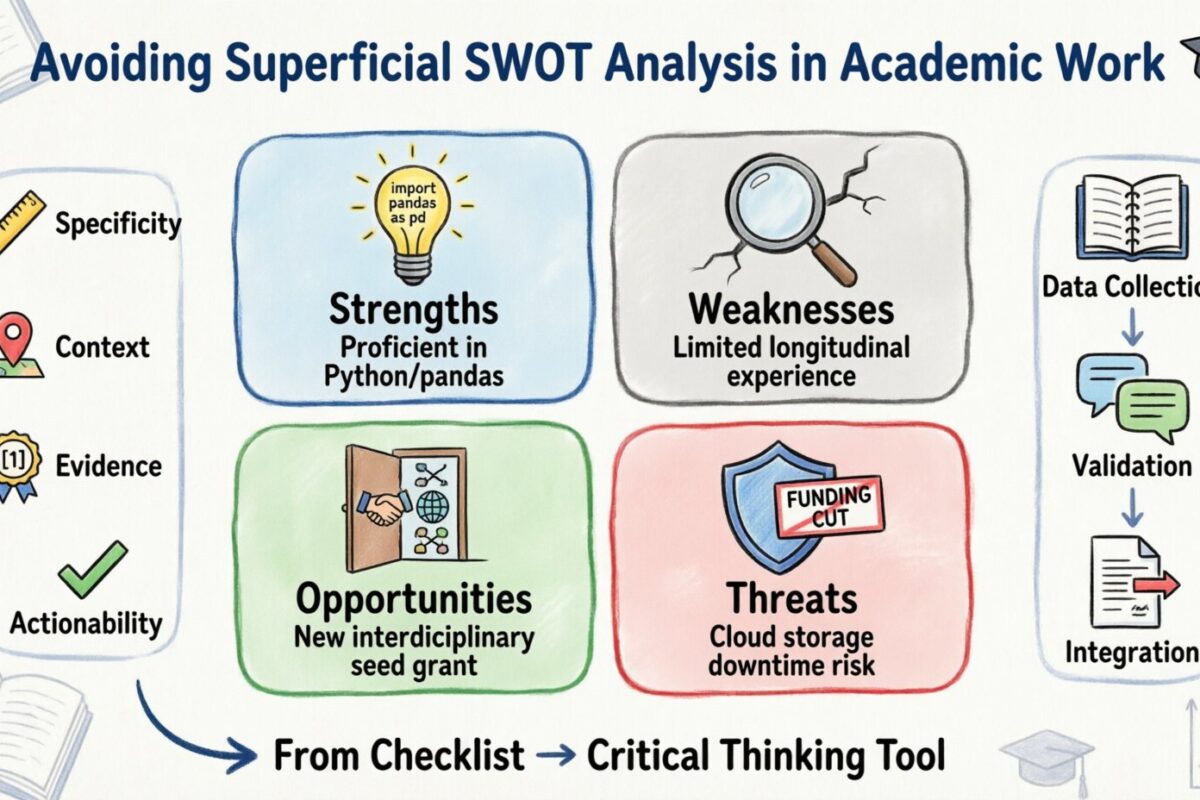 Guía de análisis SWOT: Evitar el análisis SWOT superficial en trabajos académicos