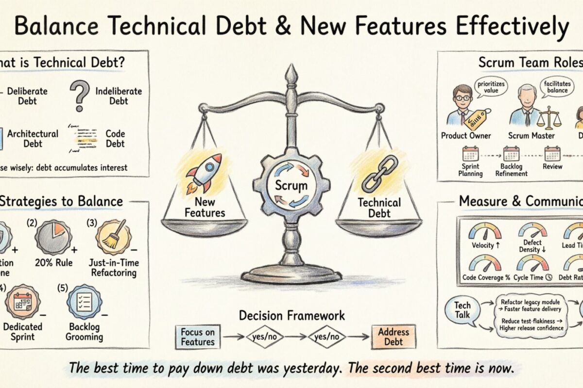 Guía de Scrum: Equilibrar eficazmente la deuda técnica y las nuevas funcionalidades