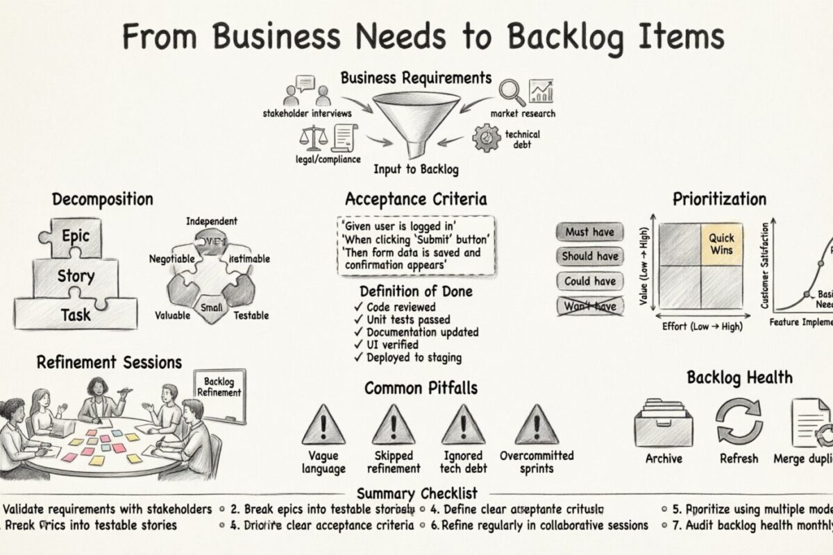 Guía Scrum: Convertir los requisitos del negocio en elementos de la lista de productos