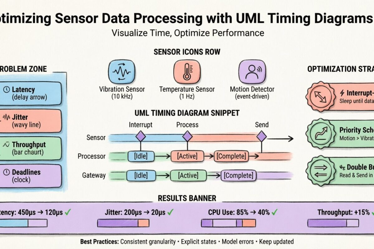 Estudio de caso: Optimización de flujos de procesamiento de datos de sensores utilizando diagramas de tiempo UML
