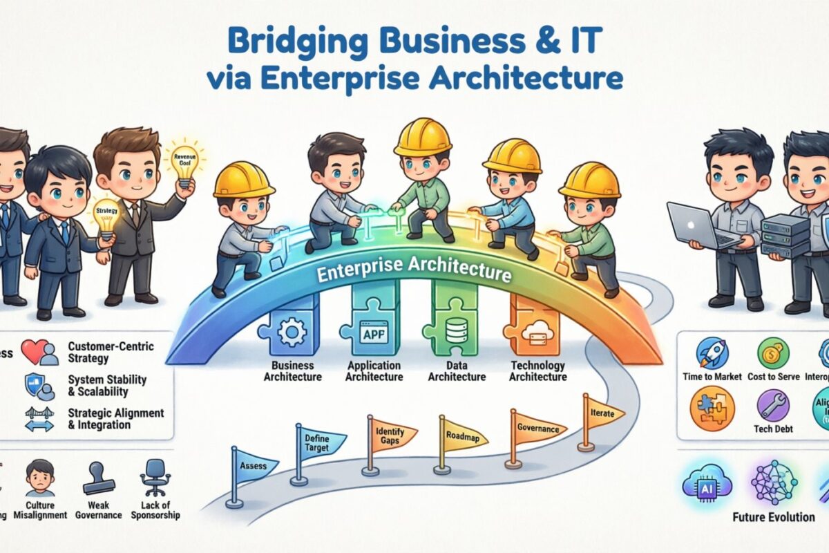 Ponter un pont entre les métiers et les technologies grâce à l’architecture d’entreprise Ponter un pont entre les métiers et les technologies grâce à l’architecture d’entreprise