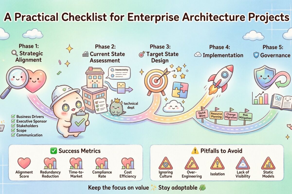 Une liste de contrôle pratique pour les projets d’architecture d’entreprise