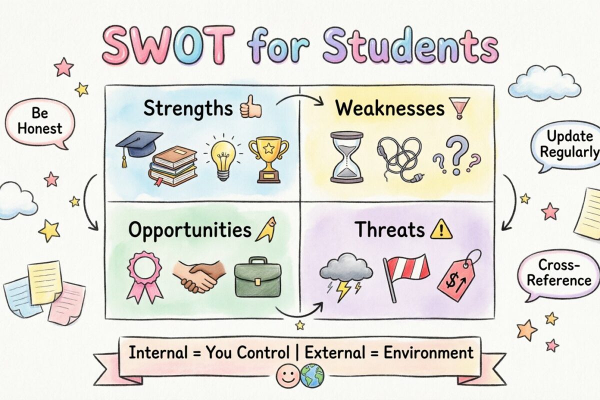 SWOTマトリクスの理解：学生向けガイド