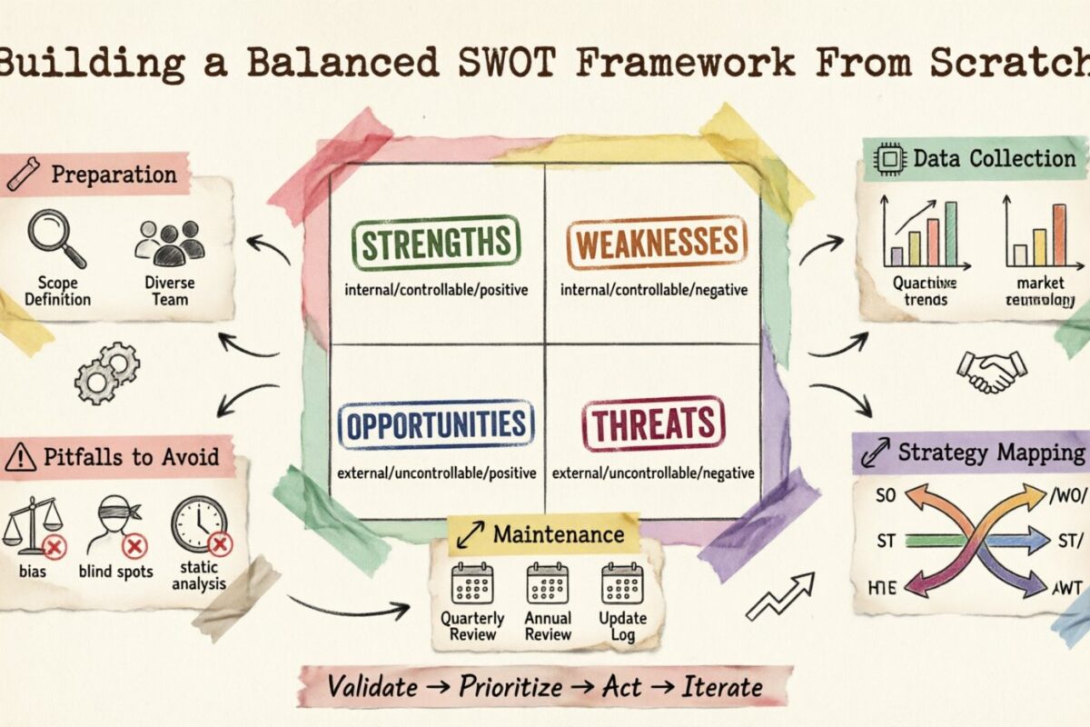Przewodnik po analizie SWOT: Budowanie zrównoważonego modelu SWOT od zera