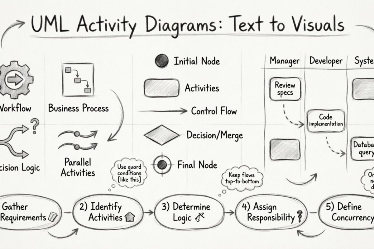 Do Texto para Visualizações: Uma Introdução Rápida para Desenhar Diagramas de Atividade UML