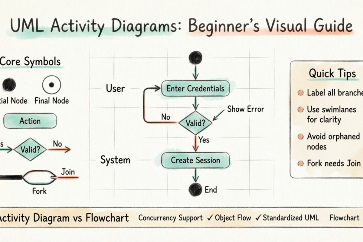 Uma Visão Definitiva dos Diagramas de Atividade UML para Desenvolvedores Iniciantes