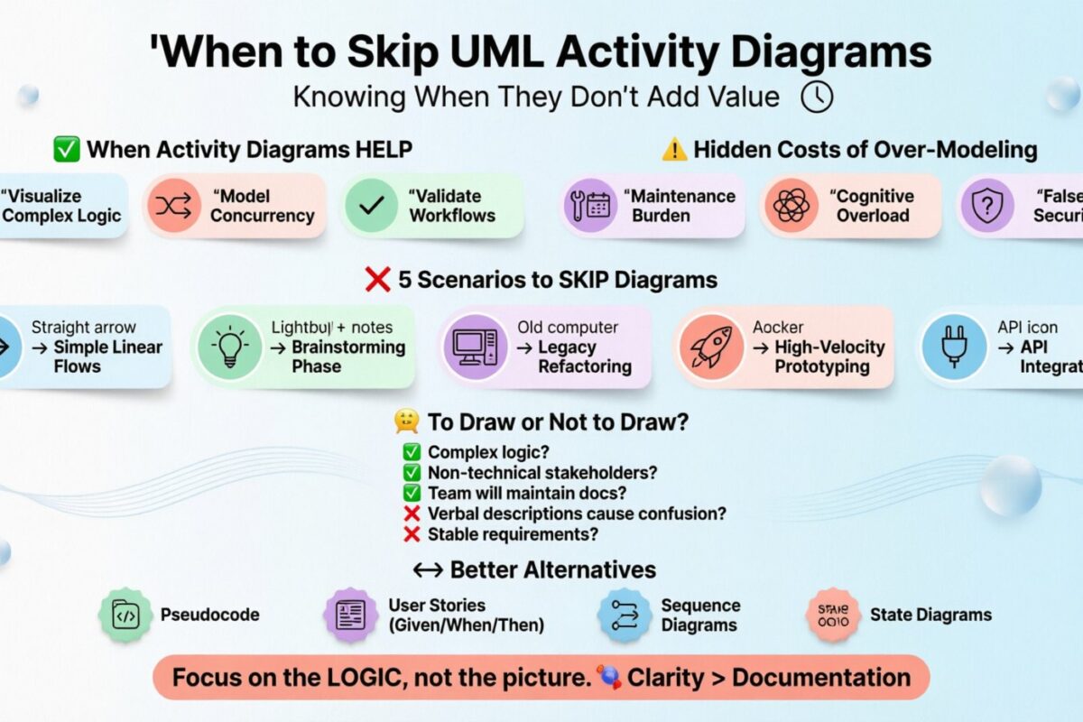 Quando pular os diagramas de atividade UML: saber quando eles não agregam valor