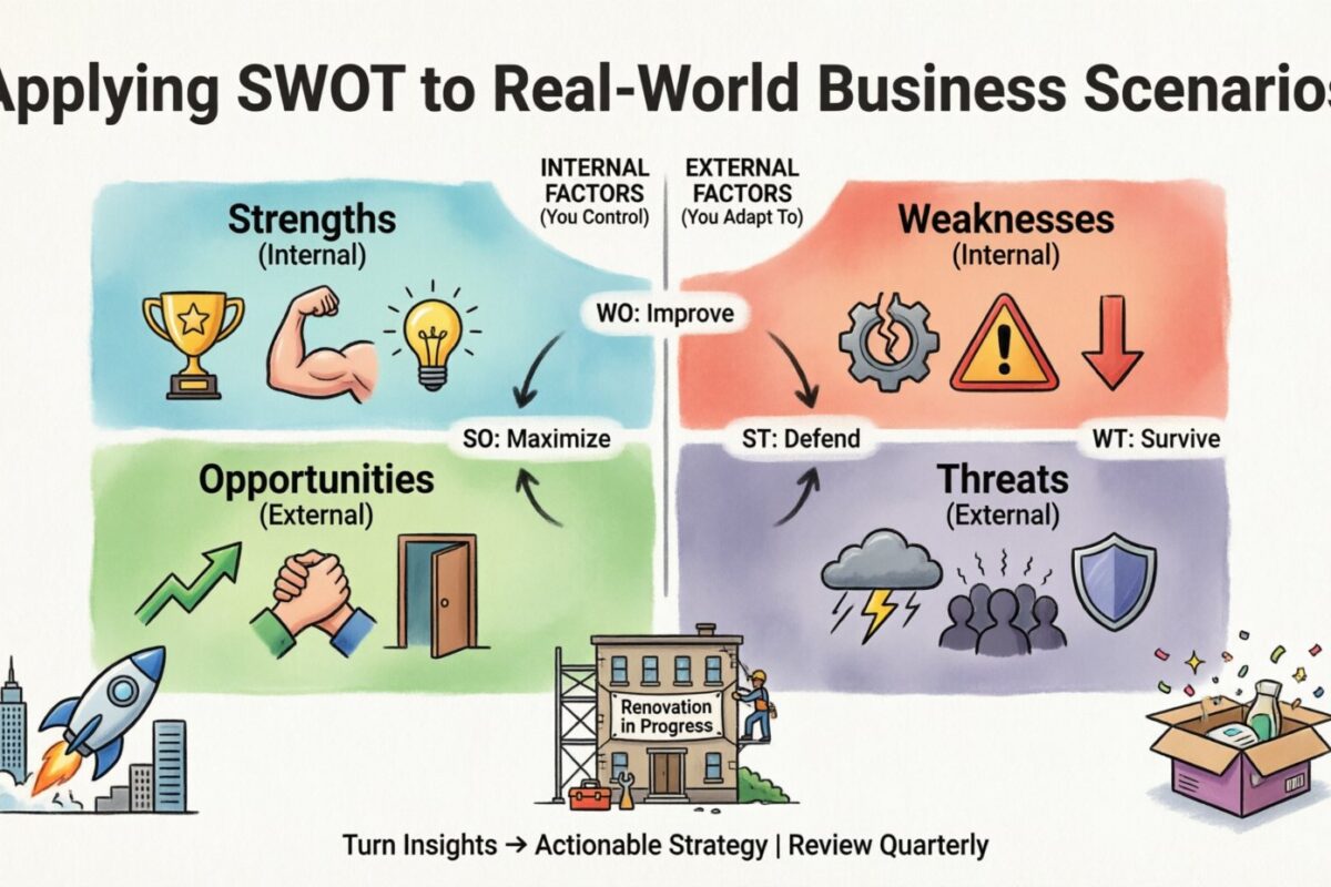 Hiểu về SWOT: Áp dụng SWOT vào các tình huống kinh doanh thực tế