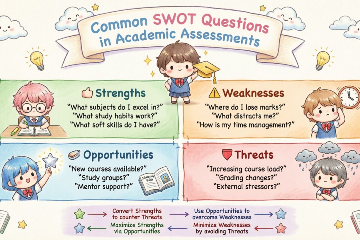 Các câu hỏi SWOT phổ biến trong đánh giá học thuật
