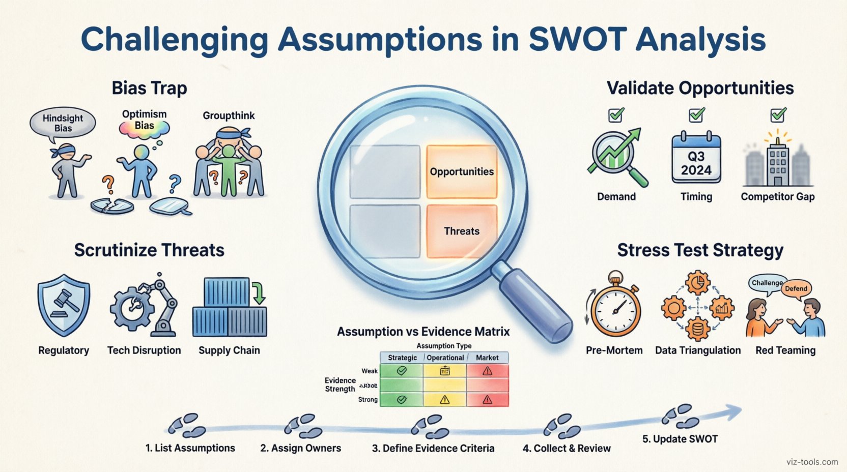 SWOT Analysis Guide: Challenging Assumptions in Opportunities and Threats