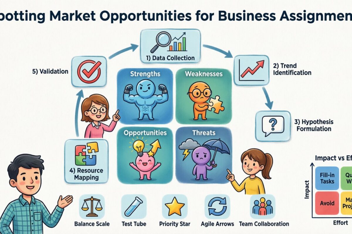 SWOT Analysis Guide: Spotting Market Opportunities for Business Assignments