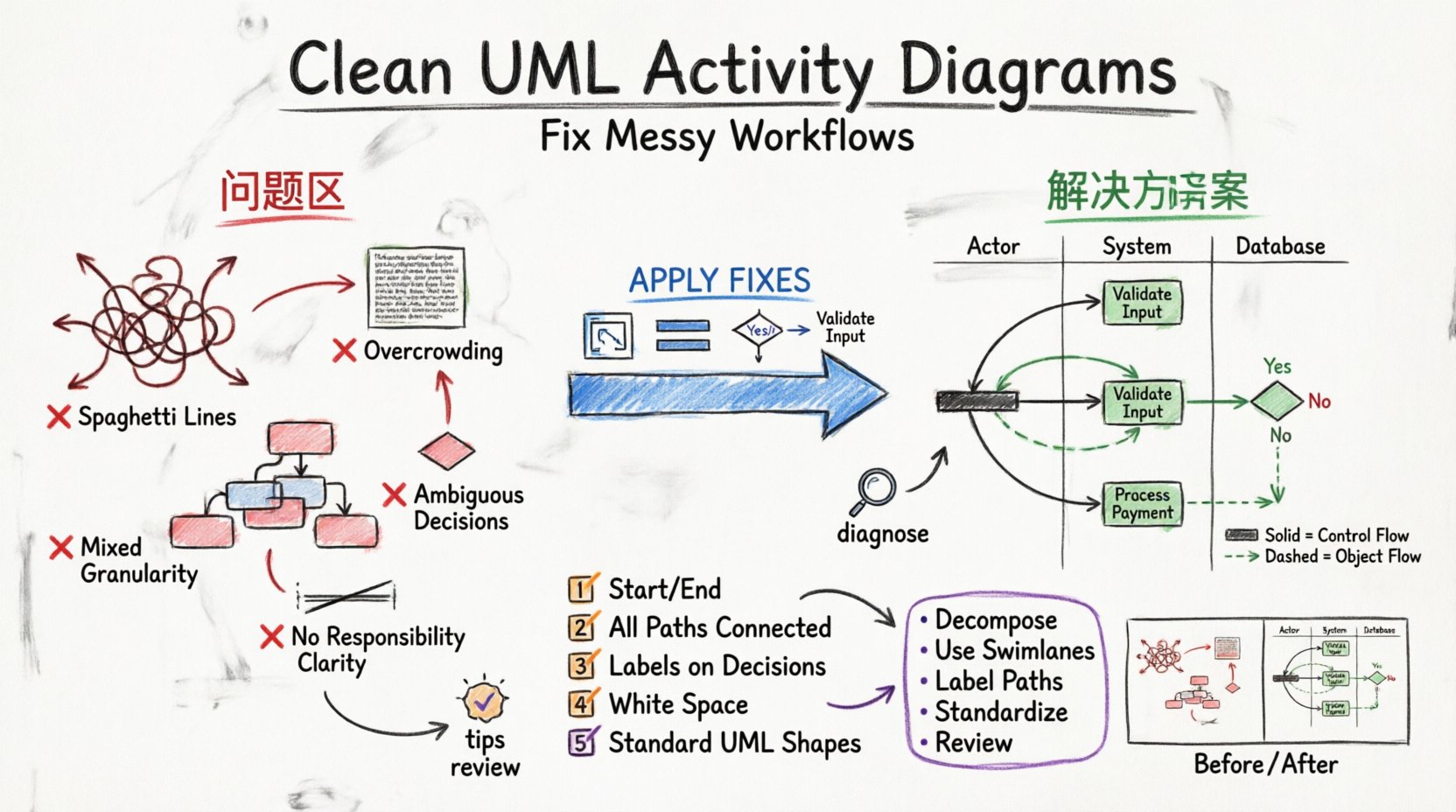 Why Your UML Activity Diagrams Look Messy and How to Fix Them