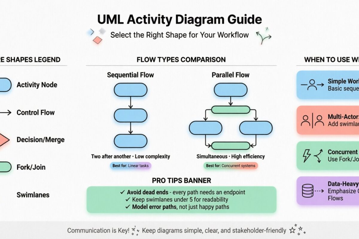 Comparing UML Activity Diagram Types: Selecting the Right Shape for Your Need