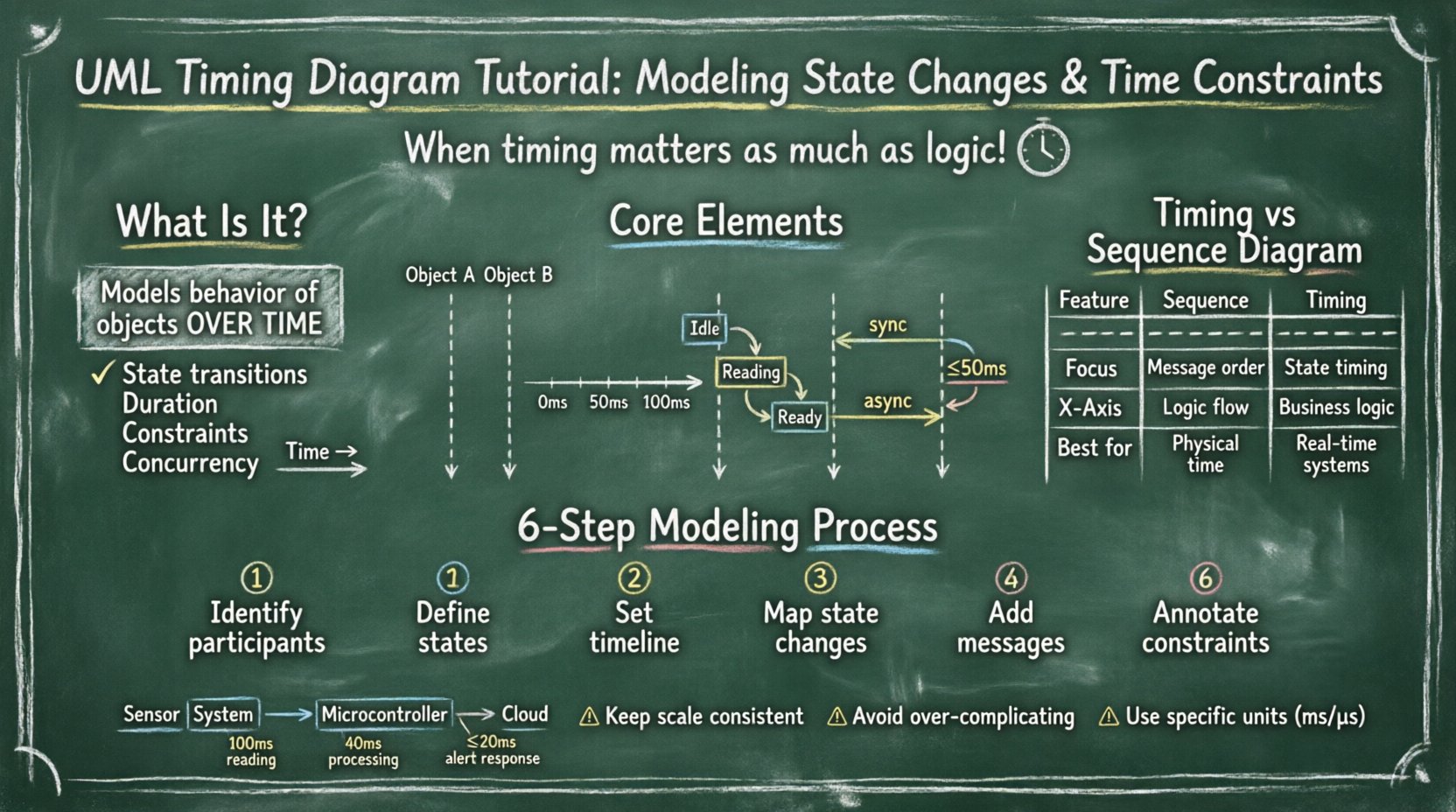 UML Timing Diagram Tutorial: Modeling State Changes and Time Constraints Without Getting Lost